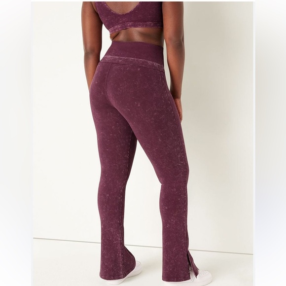 Pink Victoria's Secret Foldover yoga Pants bootcut Flare Legging Size: L - Picture 1 of 8